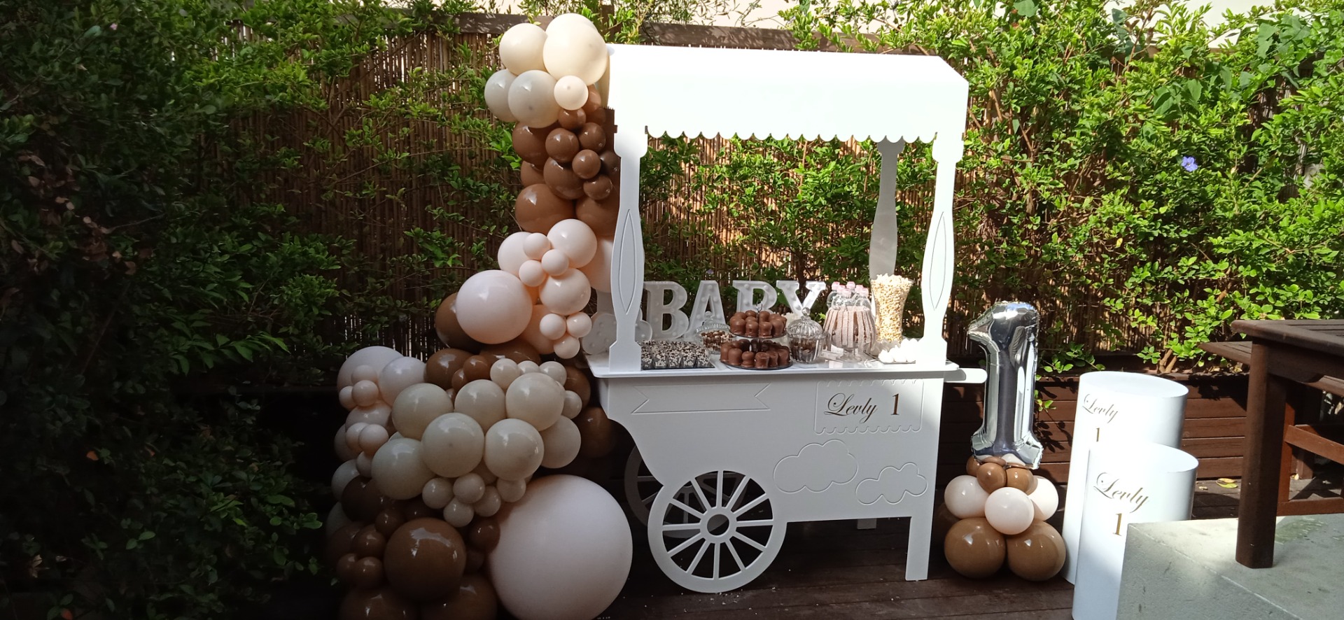 Charette et ballons pour brita